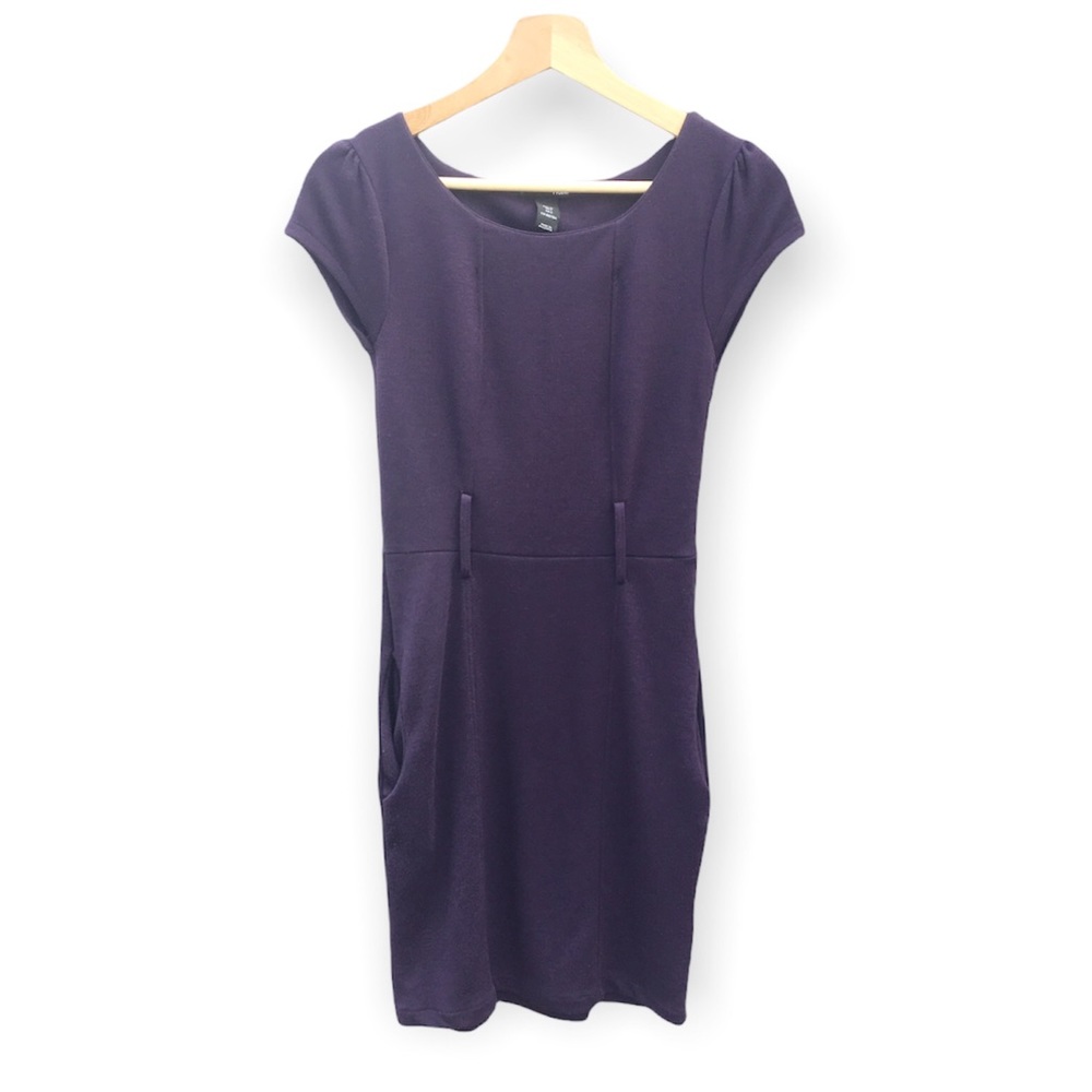 Vintage 90s H&M Plum Knit Sheath Dress